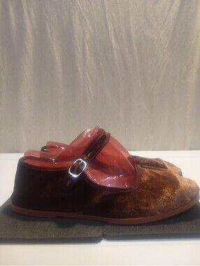 Brown Easy HAO YU Velvet Mary Janes | Size 39 (US 8) | Fall GUC